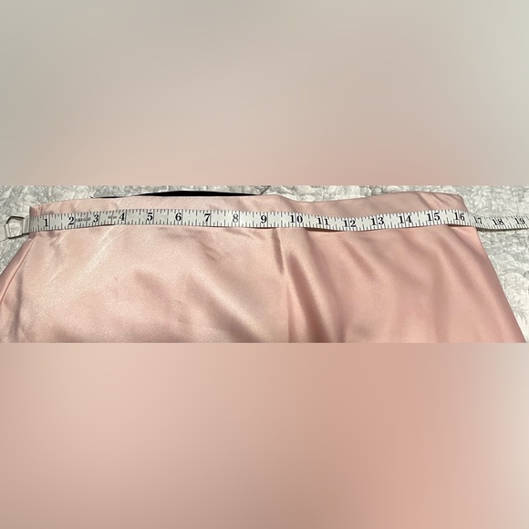 Aleeza Paris Dusty Pink Motif Satin Slip Skirt - Picture 8 of 15